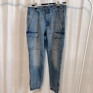MICHAEL KORS Cargo Blue Vintage Wash Denim Jeans, Size 10/12